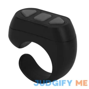 Kindle App Bluetooth Remote Control Page Turner TikTok Remote Scrolling Ring clicker Novel Watch TV Turn Page Click Like Selfie Device ZL 03 (Black)