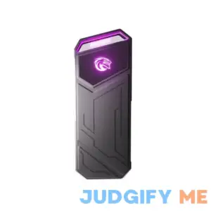 KingSpec 512GB External SSD with RGB 20Gbps Up to 2000 MB/S Portable Solid State Drive Type-C to USB 3.2