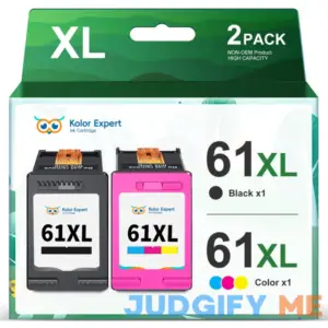 Kolor Expert Remanufactured HP Ink 61 61XL Replacement for HP 61 Ink Cartridge Combo Pack for Envy 4500 5530 4502 4501 5535 OfficeJet 4630 4635