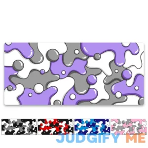 Kraken Keyboards XXL Purple Mouse Pad Large White and Purple Gaming Mousepad