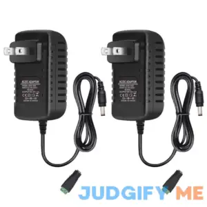 LEDLightsWorld 12V 2A LED Power Supply 24W AC Adapter 100-240V AC to 12V DC Transformer