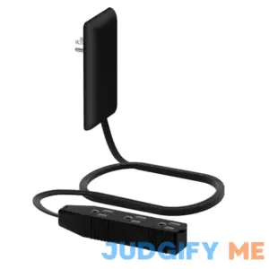 LIDER 3-Outlet Power Strip Modern Wire Extender with Flat-Face