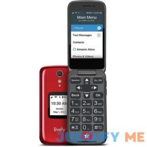 LIVELY Jitterbug Flip2 - Flip Cell Phone for Seniors - Not Compatible with Other Wireless Carriers - Must Be Activated Phone Plan - Red Flip Phone
