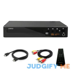 LP-099 Multi Region Code Zone Free PAL/NTSC HD DVD Player CD Player with HDMI AV Output & Remote & USB Input & MIC Input - Compact Design (Black)