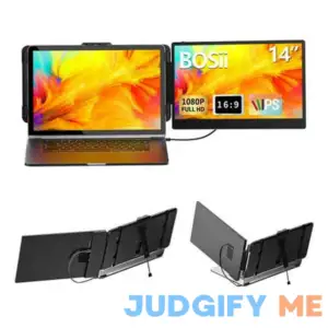 Laptop Screen Extender Portable 14 Inch IPS FHD 1080p HDMI/USB-A/Type-C Extended Monitor for Laptops Compatible