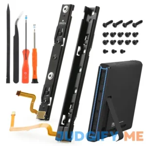 Left and Right Slide Rail for Nintendo Switch Console Slide Rail Bar Replacement with Flex Cable for NS Nintendo Switch Console Rebuild Track