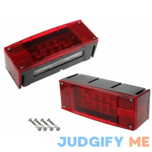 Left+Right/over 12 LED super diodes for each Light/AUTO 2PCS 12V LED Submersible Low Profile Rectangular Trailer Lights