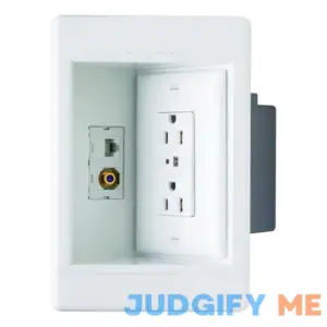 Legrand TV1WTVS Pass & Seymour Single Gang Recessed TV Box with Surge Protective and Low-Voltage Kit