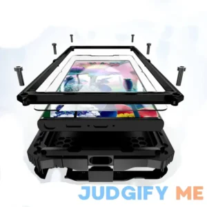 Lunivop for Samsung Galaxy S23 Ultra Case Metal Hard Armor for Galaxy S23Ultra 5G Phone case para Screw Built-in Screen Lens Protection Military