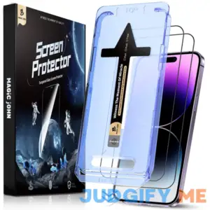 MAGIC JOHN 2 Pack for iPhone 14 Pro Max 6.7 inch Tempered Glass Screen Protector