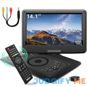 MAGOFLY 16.5" Portable DVD Player with 14.1 inch Large Screen Upgraded RF Remote Control