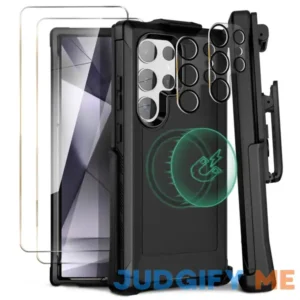 MOTIVE 5 in 1 Magnetic Case for Samsung Galaxy s24 Ultra Case with Belt clip