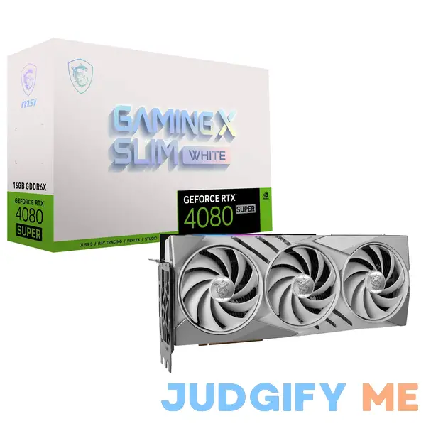 MSI G4080S16GXSW GeForce RTX 4080 Super 16G Gaming X Slim White Graphics Card MSI G4080S16GXSW GeForce RTX 4080 Super 16G Gaming X Slim White Graphics Card