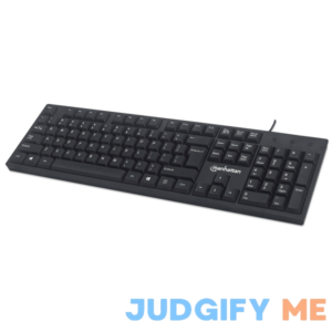 Manhattan Wired Computer Keyboard – Basic Black Keyboard with 4.5ft USB-A Cable