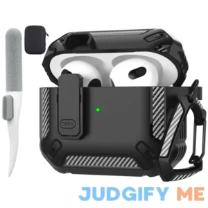 Maxjoy for Airpods 3rd Generation Case Airpods 3 Case Cover with Lock Airpods 3 Generation Protective Case Gen 3 Shockproof Cover with Keychain