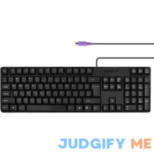 Mcsaite Wired Ps2 104 Keys Computer Keyboard with Stands