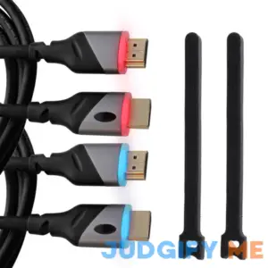 Member's Mark Member’s Mark 9ft 4K LED HDMI Premium Cables - Blue/Red LED Lights with 6 Cable Ties Included (2 Pack)