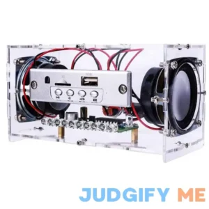 MiOYOOW DIY Bluetooth-Compatible Speaker Kit with LED Flashing Light