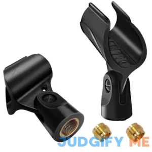 Mictop Universal Microphone Clip Holder Comes with 5/8" Male to 3/8" Female Screw Adapter Suitable for Handheld Microph
