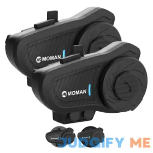 Moman Motorcycle Intercom Headset H2 Pro Helmet Wireless Communication System to 1000M with DSP&CVC Noise Cancellation IP65