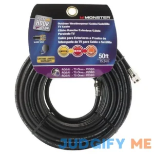 Monster Weatherproof Video Coaxial Cable Just Hook it Up 50 ft