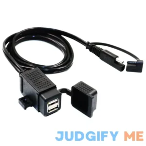 Motopower MP0609C 3.1Amp Waterproof Motorcycle Dual USB Charger Kit SAE to USB Adapter Cable Phone Tablet GPS Charger