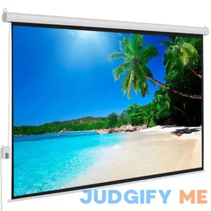 Motorized Projector Screen with Remote Control 100 Inch 4:3 Auto-Locking Portable Projection Screen