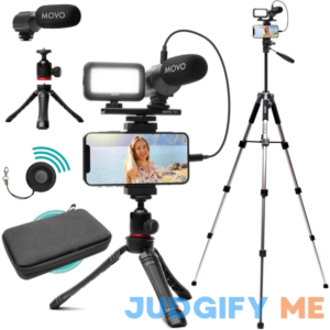 Movo iVlogger Vlogging Kit for iPhone with Fullsize Tripod iVlogger+MV-T5