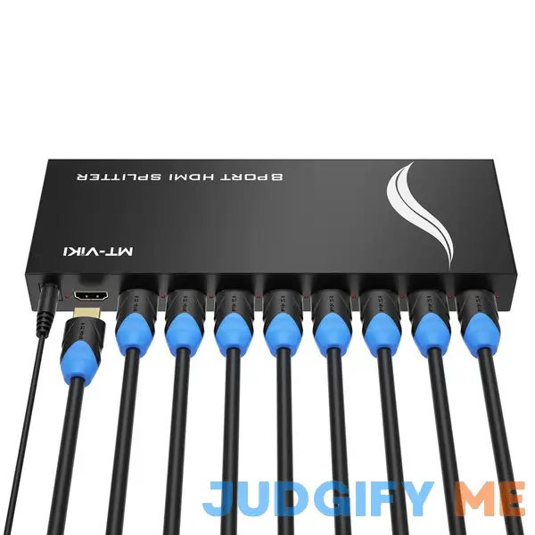 Mt-viki 4k 1x8 Hdmi Splitter 1 in 8 Out 8 Port Powered Hdmi Splitter Multi Monitor Outputs 3d 4kx2k@30hz for Projector Mt-viki 4k 1x8 Hdmi Splitter 1 in 8 Out 8 Port Powered Hdmi Splitter Multi Monitor Outputs 3d 4kx2k@30hz for Projector