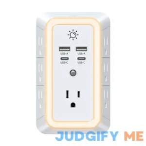 Multi Plug Outlet USB Wall Charger Surge Protector 7 Outlet Extender with 4 USB Charging Ports 1680J Power Strips Outlets with Night