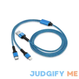 Multiple Charger Cable 2 in 1 iPhone and Android USB Charging Cable