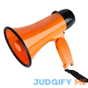 MyMealivos Portable Megaphone Bullhorn 20 Watt Power Megaphone Speaker Voice and Siren/Alarm Modes with Volume Control and Strap