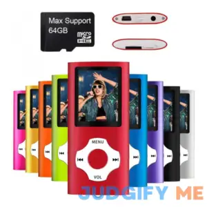 Mymahdi MP3/MP4 Portable Player 1.8 Inch LCD Screen Max Support 64GB Silver