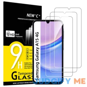 NEW'C [3 Pack Designed for Samsung Galaxy A15 5g/4g Screen Protector Tempered Glass