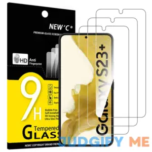 NEW'C [3 Pack Designed for Samsung Galaxy S23 Plus / S23+ Screen Protector Tempered Glass