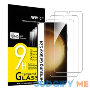 NEW'C 3 Pack Designed for Samsung Galaxy S24 Screen Protector Tempered Glass