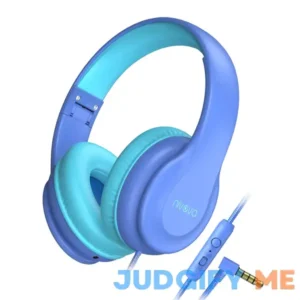 NIVAVA K15 Foldable Wired Headphones with Microphone for School Kids with Share Port 85dB/94dB Safe Volume Limit