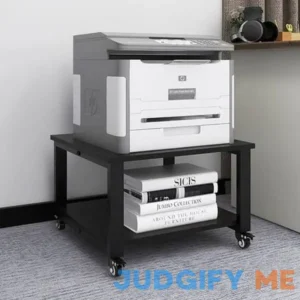 Natwind 2-Tier Office Larger Under Desk Laser Printer Copier Stand Cart Holder Table for Storage Shelf for Home & Office