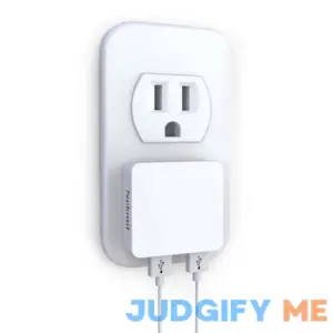 Nekmit Dual Port Ultra Thin Flat USB Wall Charger with Smart IC
