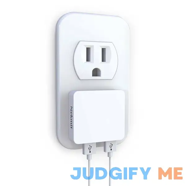 Nekmit Dual Port Ultra Thin Flat USB Wall Charger with Smart IC Nekmit Dual Port Ultra Thin Flat USB Wall Charger with Smart IC