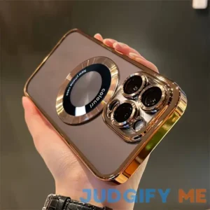 New Luxury Transparent Magnetic Wireless Charging Phone Case For iPhone 15 14 13 12 11 Pro Max Plus 15Pro Cases With Lens Protector Shockprroof Soft