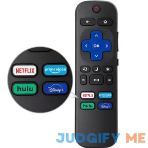 New Universal Roku TV Remote Control Roku Remote Replacement for TCL Roku/Hisense Roku/Sharp Roku with 4 Shortcuts Netflix Disney+/Hulu/Prime Video