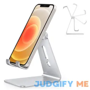 OMOTON Adjustable Cell Phone Stand C2 Aluminum Desktop Phone Dock Holder Compatible with iPhone 11 Pro