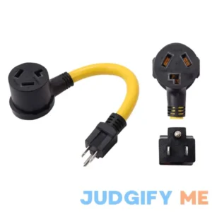 ONETAK NEMA 5-15P to 10-30R 120V 15 Amp 3 Prong Male Plug to 3 Prong Female Receptacle ONLY for 120V Dryer Welder Power Cord Adapter