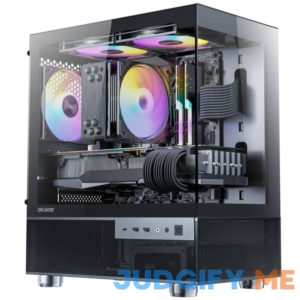 Okinos Aqua 3 Micro ATX Case MATX PC Case with 3 X 120mm ARGB Fan Pre-Installed