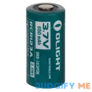 Olight Rcr123a Lithium-Ion 650mAh 3.7v Battery