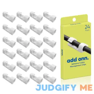 Onn. 24 Count Peel & Stick 3M Adhesive Managment Cable Clips