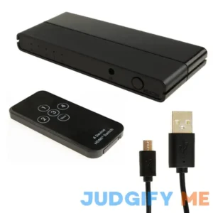 Onn. 4-Device Black Hdmi Switch with Remote Control 100009478