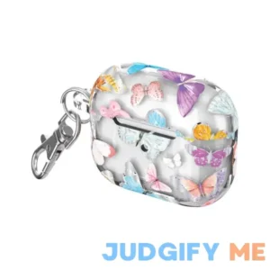 Onn. Charging Case Cover with Keychain Clip for Apple AirPods