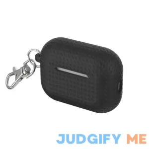 Onn. Charging Case Cover with Keychain Clip for Apple AirPods Pro
